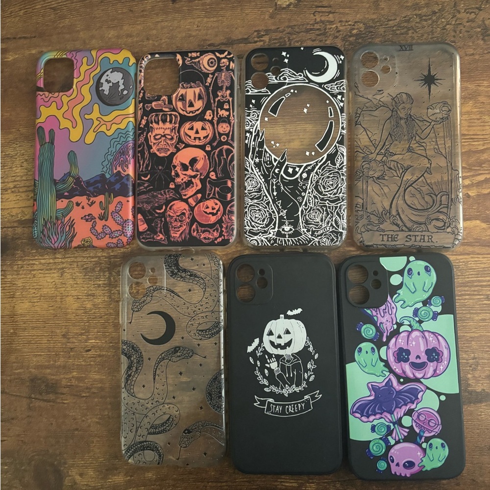 Lot of 7 Spooky Halloween Witchy Phone Cases for iPhone 11